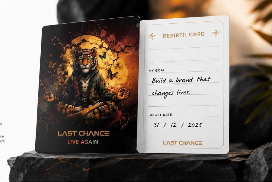 The Rebirth Card — write your goal